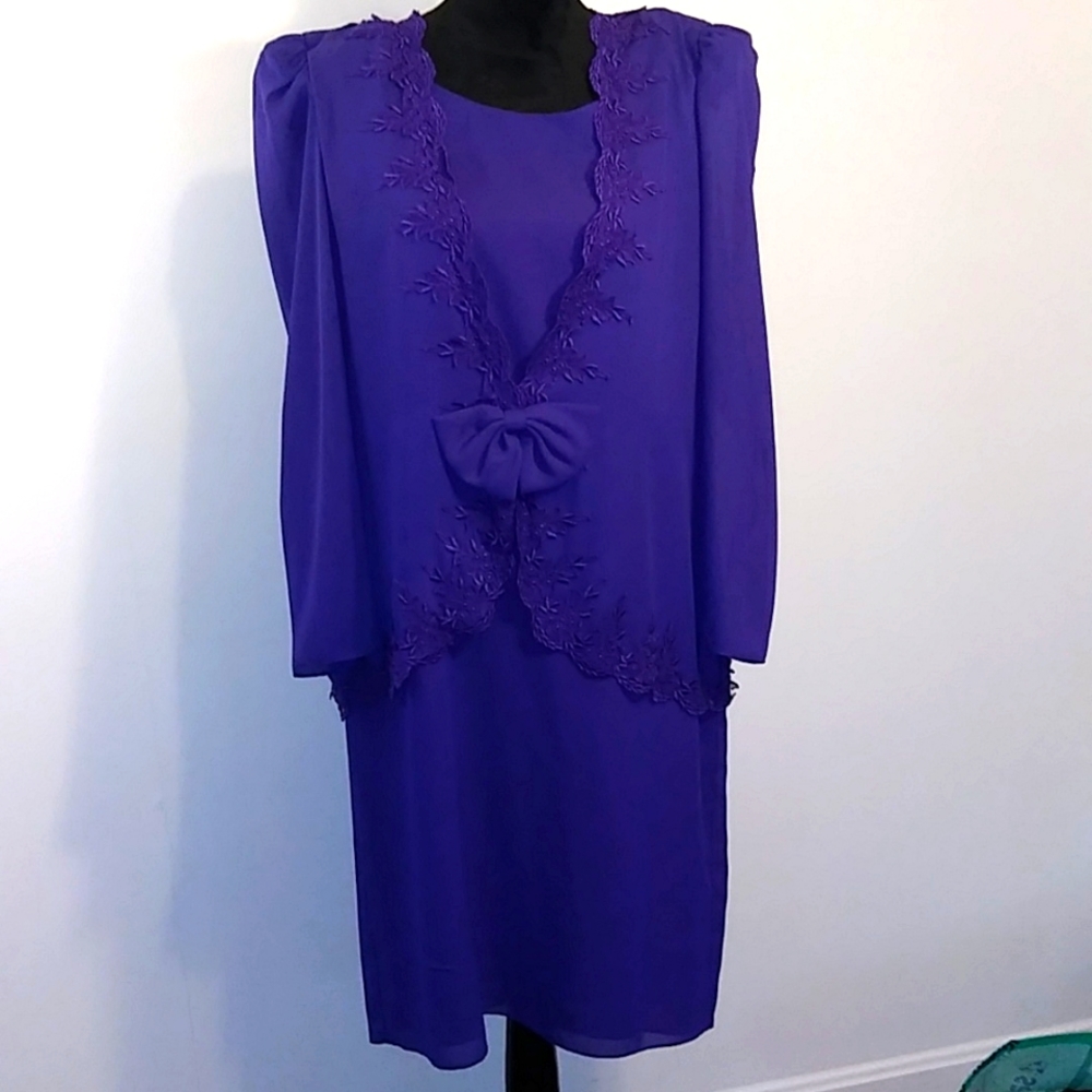 EUC. AFTER DARK size 14 women's purple dress